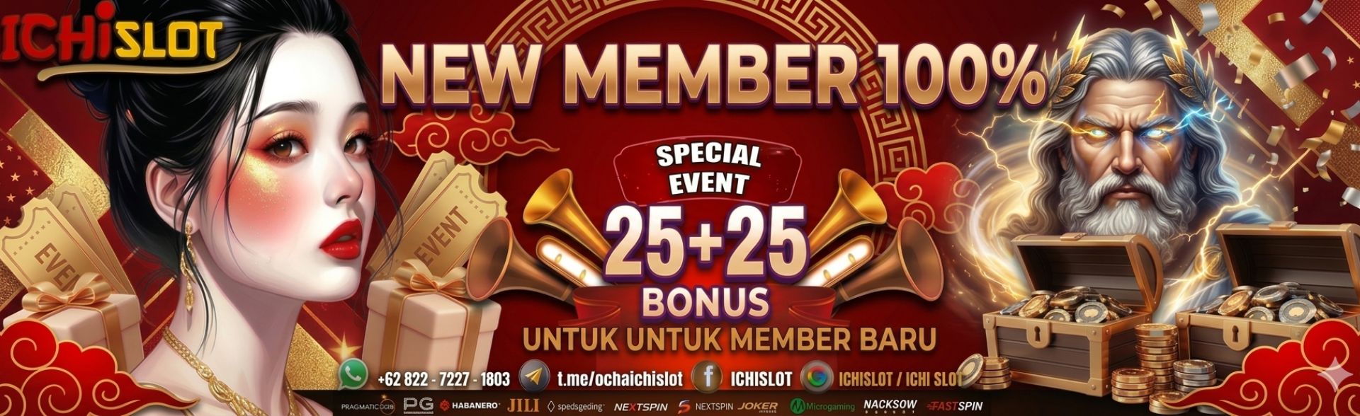 BONUS NEW MEMBER 100 %